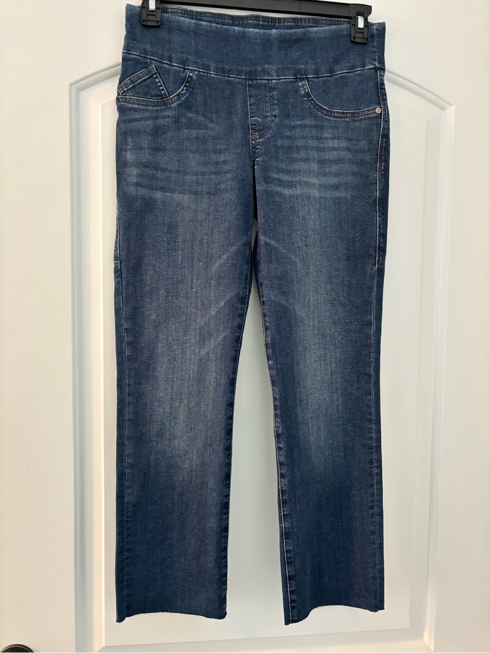 Rock & Republic Denim Rx Fever Pull On Slimming Jeans Raw Hem Medium Wash 10